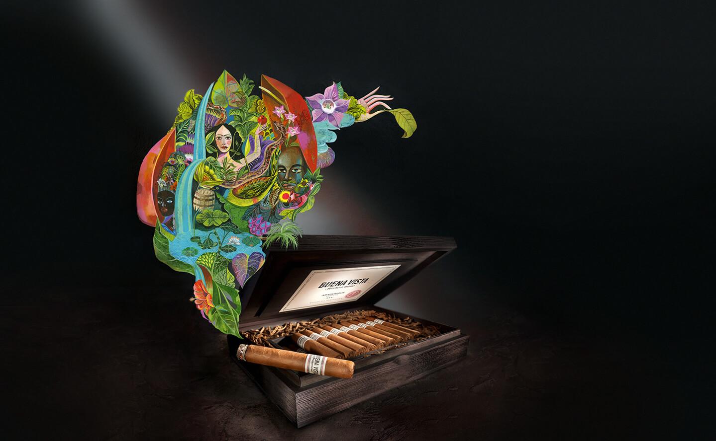 Доминиканские сигары Arnold Andre Buena Vista, линейка Araperique (выдерживается в бочках из под виски)