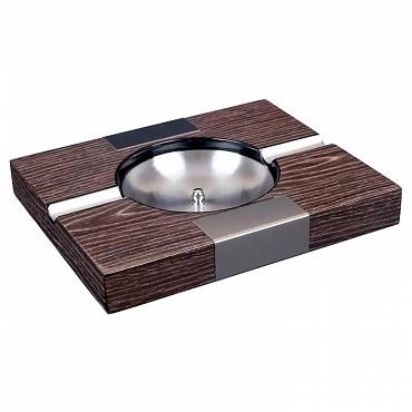 Пепельница Lubinski черный дуб и металл E2003