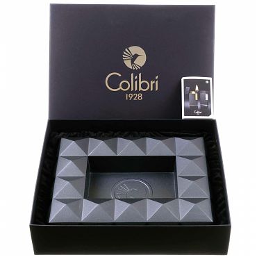 Пепельница Colibri Quasar оружейная сталь восемь сигар