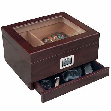Хьюмидор Aficionado Chalet Glasstop Cherry Storage