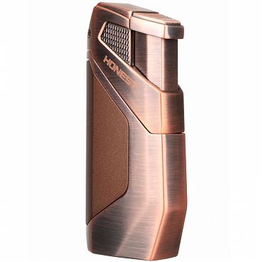 Зажигалка Honest, двойное пламя, бронза 782-Bronze