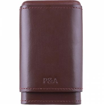 Чехол P&A на 4 сигары Робусто, кожа и кедр S202-Brown
