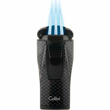 Зажигалка Colibri Monaco чёрный карбон 