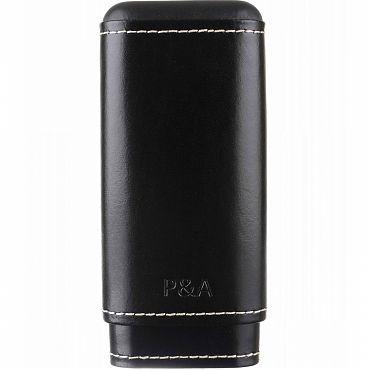 Чехол P&A на 3 сигары Черчилль, натуральная кожа и кедр T1067-Black