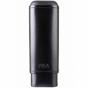 Чехол P&A на 2 сигары Робусто, кожа и кедр T1105-Black